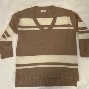 Light Mocha Striped Sweater